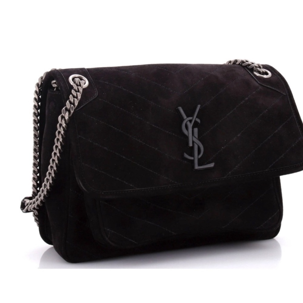 Ysl Medium Suede Monogram Matelasse LouLou Bag Saint Laurent